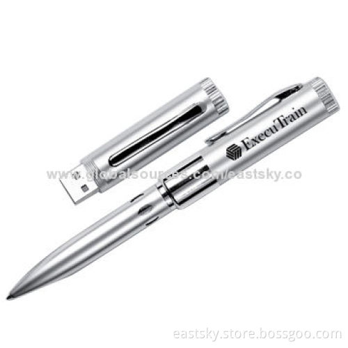 Customized Pen-shaped USB Drive, Logos Imprint and Advertisement Data Pre-loading Welcome